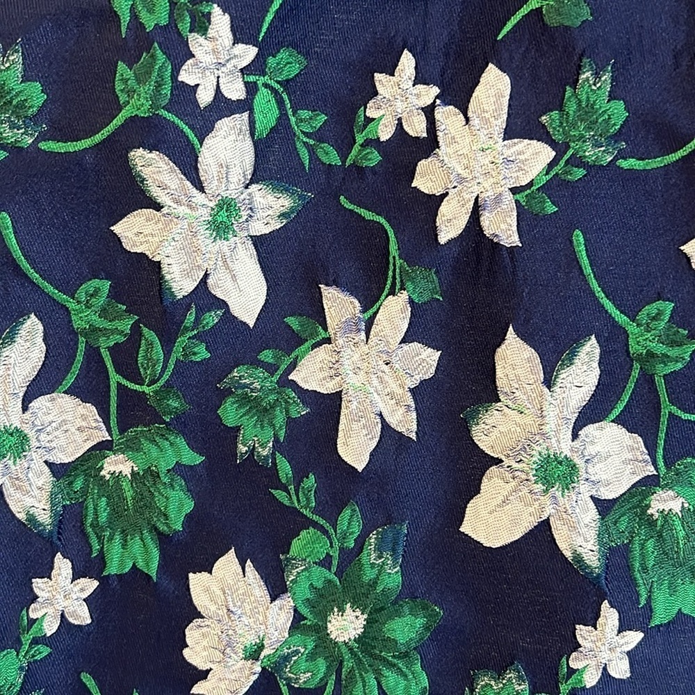 Eloquii Blue and Green Embroidered Floral Pencil Skirt - Picture 2 of 4